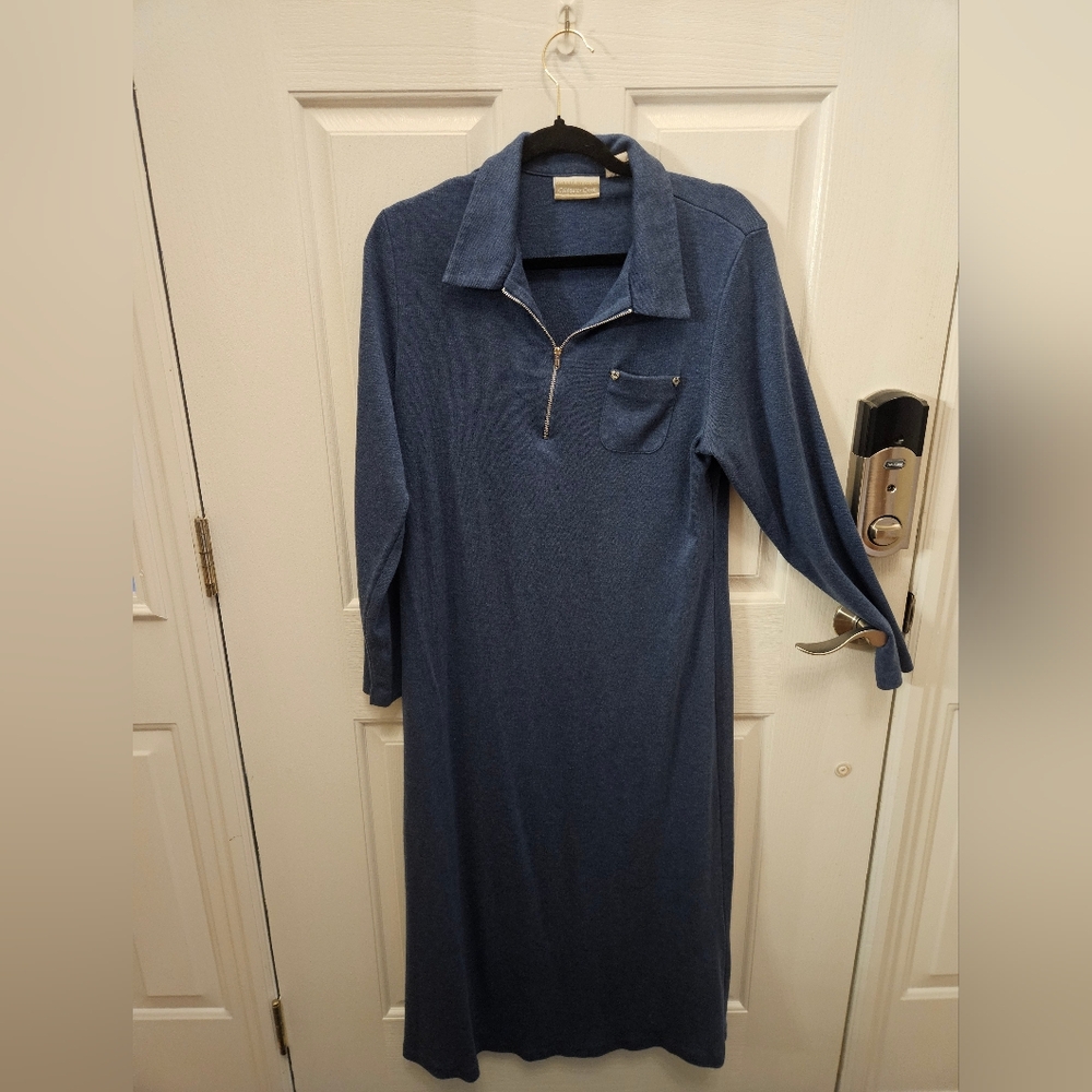 Coldwater Creek Denim Blue Long Sleeve Dress